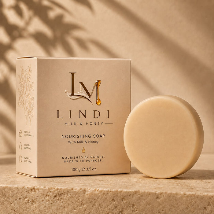 LINDI Nourishing Soap with Milk & Honey – 100g