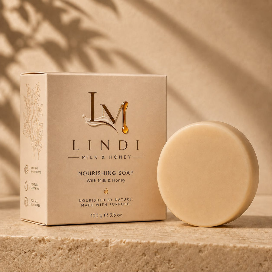 LINDI Nourishing Soap with Milk & Honey – 100g